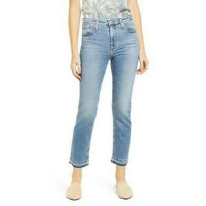 AG Adriano Goldschmied The Isabelle High-Rise Straight Leg Crop Jeans Size 29
